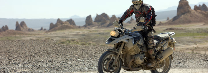 Shadow rider in the African deserts.
